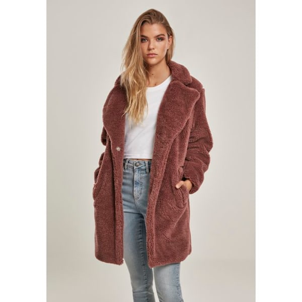 Parka kvinde - Urban Classic - Oversized - Sherpa - Vaflet fløjl - Multisport mörkrosa M