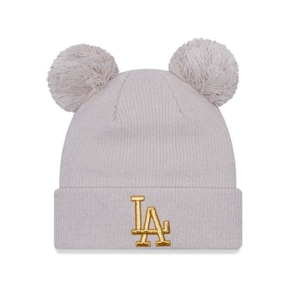Keps - New Era - Los Angeles Dodgers - Metallisk logotyp - 100% akryl - Krämfärgad grädde