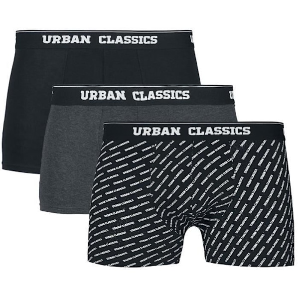 Boxerit - URBAN CLASSICS - 3 kappaletta - Valkoinen, Musta, Harmaa - Puuvilla 95% - Elastaania 5% vit/svart/grå S