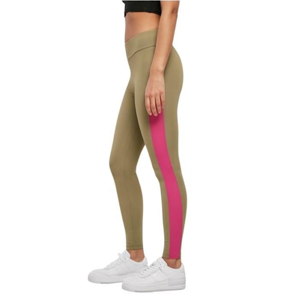Urban Classics Color Block GT damleggings - khakigrön/lila - XXL Kakigrön/lila XXL
