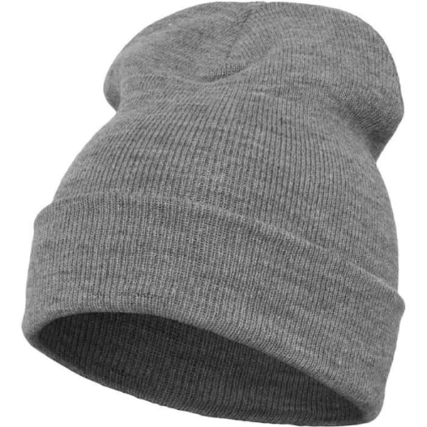 Hatte - YUPOONG - Flexfit Heavyweight LONG - Grå heather - 100% akryl - Vinter