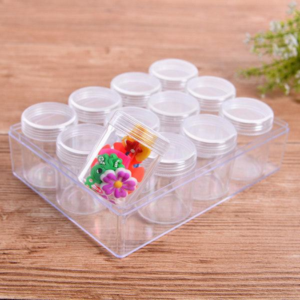 4 st Pärlorganisatör Transparent Broderi Pärlförvaringsbehållare
