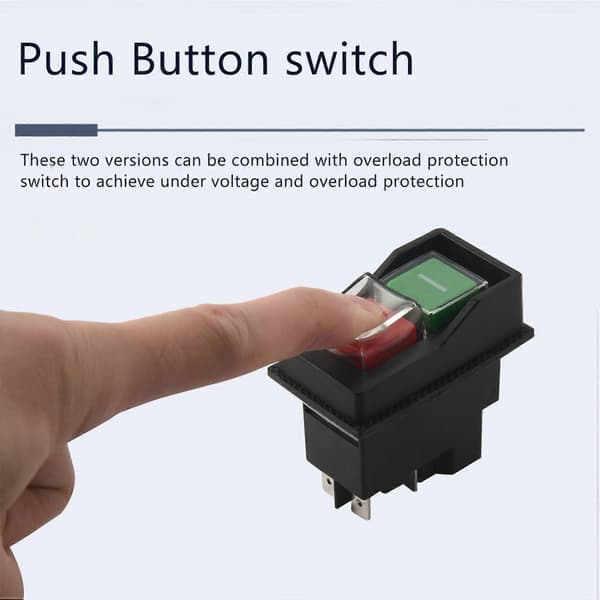 Vattentät elektromagnetisk tryckknappsbrytare 5 stift KJD17 220-240V