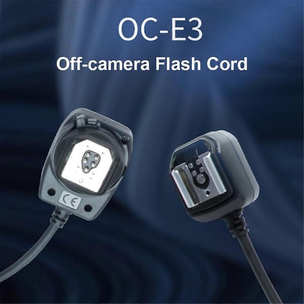 2 st OC-E3 Off Camera Flash Kamera Förlängningssladd Flash Sync Fokus Kabel Sladd Fjärrfokus Kabel för