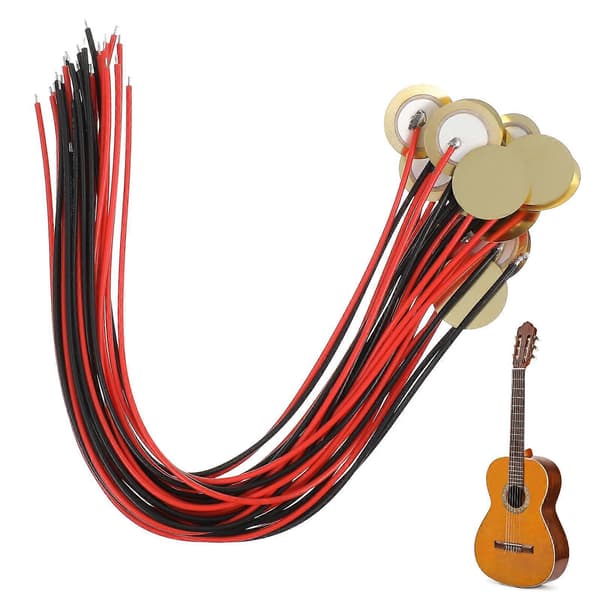 15st Piezo Diskar Akustiskt Instrument Pickup Piezoelektrisk Givare Gitarrdelar