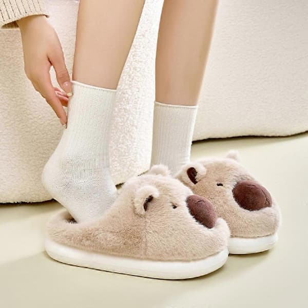 (41 EU) Capybara tofflor, söta capybara tofflor i bomull