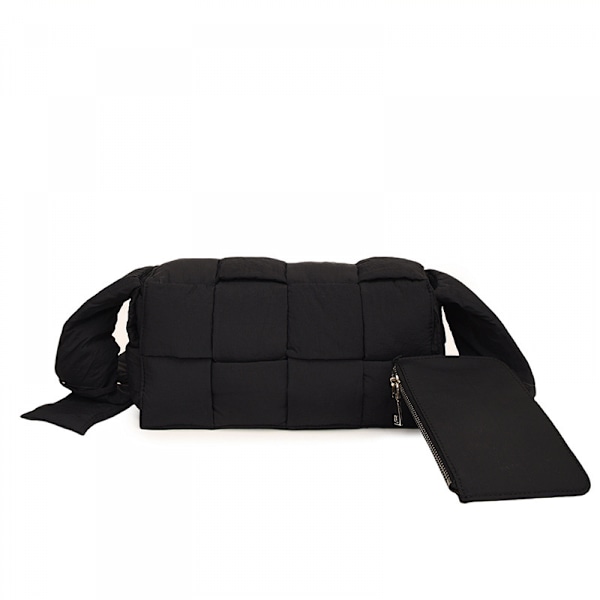 Puffervävd Väska Bomull Kassett Vadderade Designer Crossbody Väskor