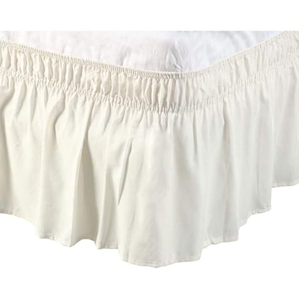 Sängkappa elastisk dammvippa volanger enkel passform 198*203+38cm