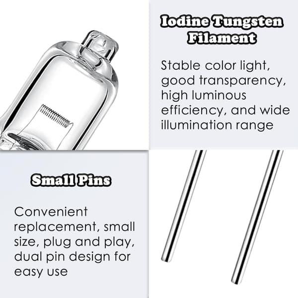 20-pack G4 Halogenlampor 20w 12v Varmvitt Ljus Kompatibel med Perfekt Belysning -CN
