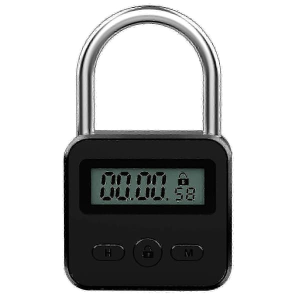 Metall Timer Lås LCD Tid 99 Timmar Max Timing USB Timer Hänglås-Bra