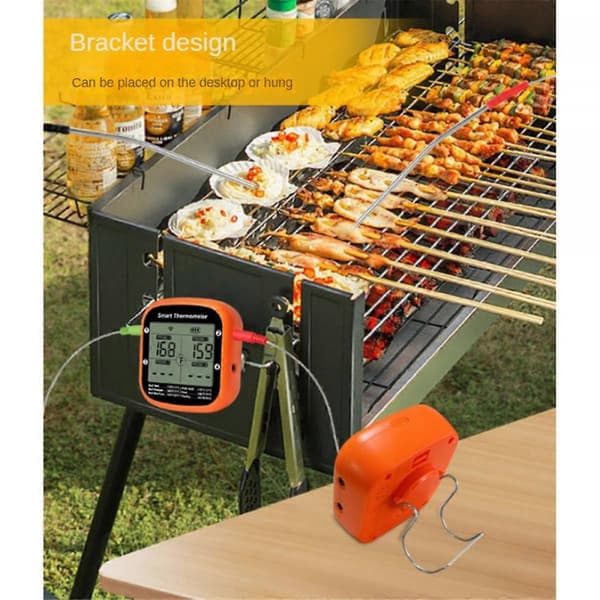 Trådlös Kötttermometer för Grillning Rökugn APP Digital Termometer med Fyra Prober