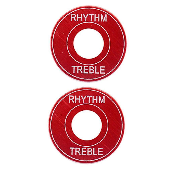 9X 2x Switch Plate Washer Rythm Treble Ring för LP EPI Elgitarr Röd