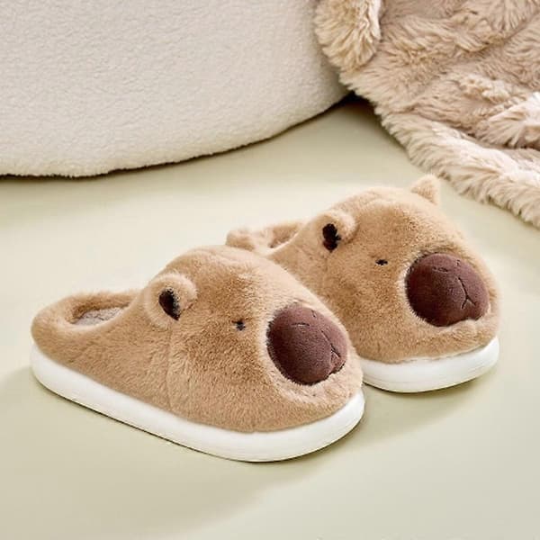 (41 EU) Capybara tofflor, söta capybara tofflor i bomull