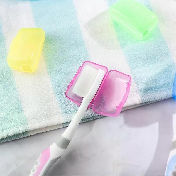Tandborsthuvudskydd, 10 st Plastskydd för Resor