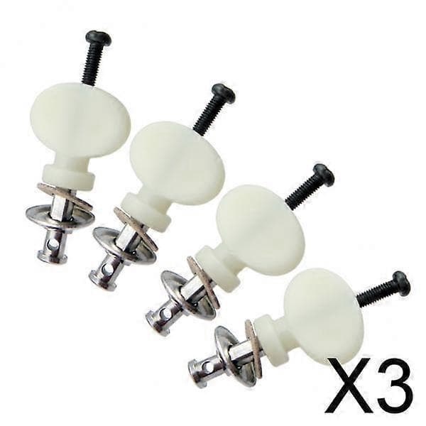 3x 4 Stycken Ukulele Strängar Stämskruvar Tangenter Stämmare för Ukulele Klassisk Gitarr