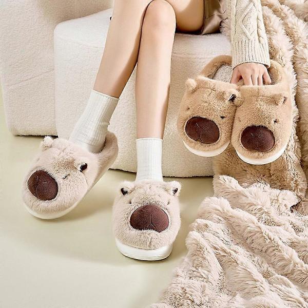 (40 EU) Capybara tofflor, söta capybara tofflor i bomull