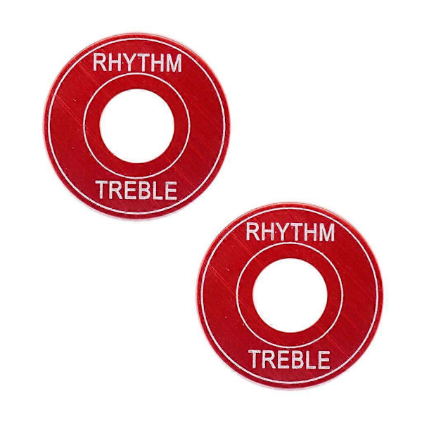 9X 2x Switch Plate Washer Rythm Treble Ring för LP EPI Elgitarr Röd