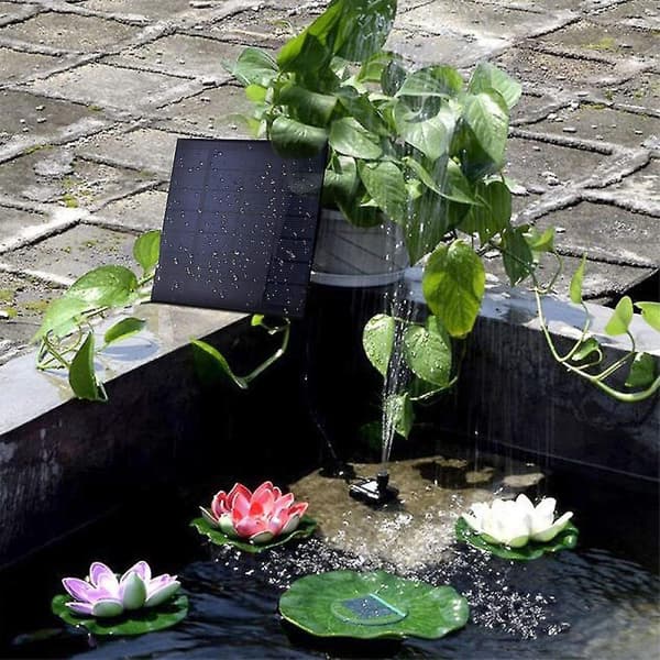 Solcellsdriven dammpump fontänpump trädgårdsfontän vattenfunktion fontänpump