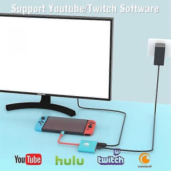 3-i-1 Portabel Switch TV Dock Adapter Kompatibel med /OLED/ Stödjer Switch TV-läge