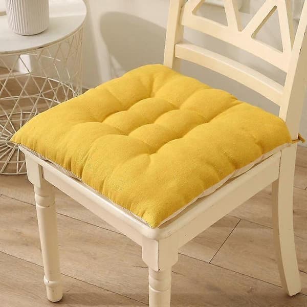 (gul-40X40cm) Förtjockad sittdyna för stolar