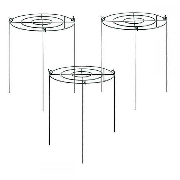 3 Set Pionstöd, Växtstöd med Ringar och 4 Ben, Växtstöd, Blomstöd