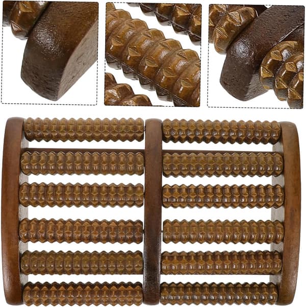 Massage Roller i Trä, Fotmassage Roller