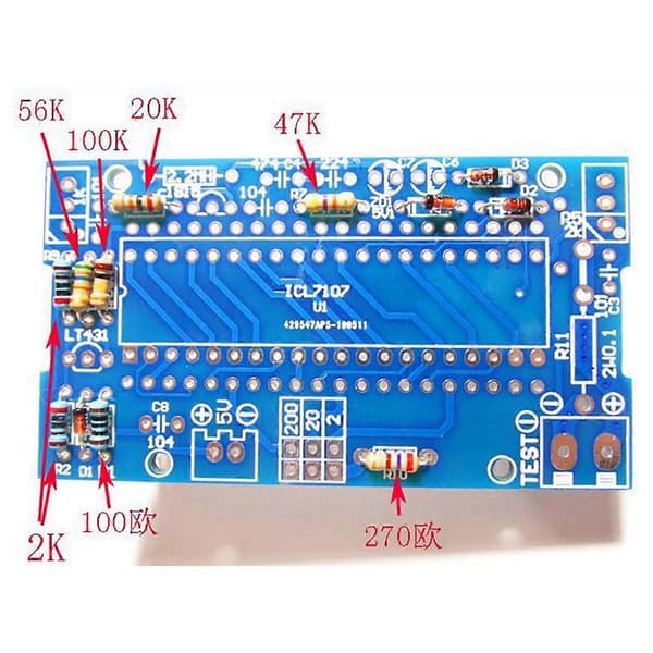4X Voltmeter DIY Kit Delar ICL7107 Meterhuvud Digital Voltmeter