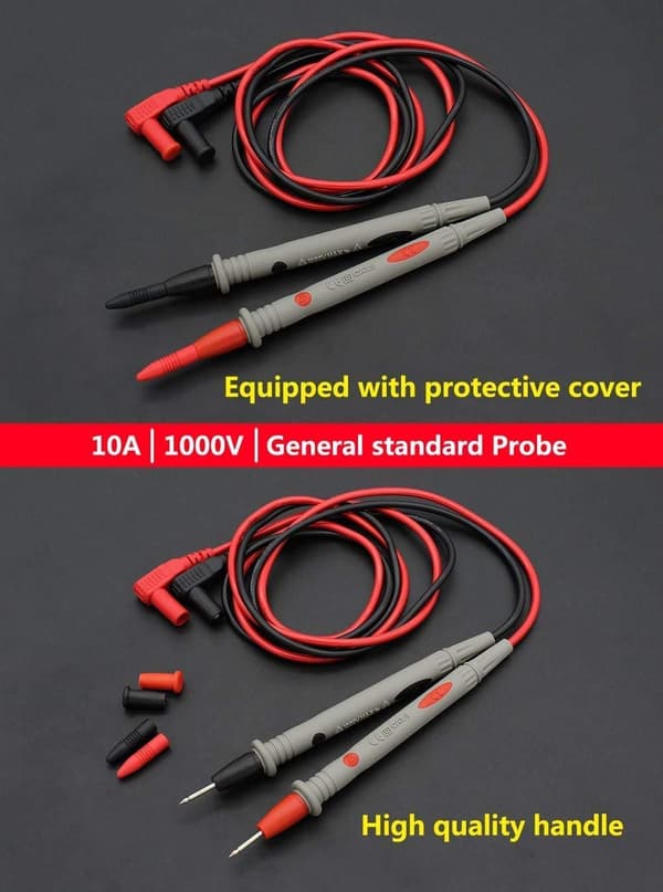 Par multimeterprober, 1M kabel, 1000V / 20A / CAT III/IV multimeter testspetsar