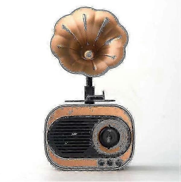 Portabel Multifunktionell B5 Retro Bluetooth Högtalare Hemljud (päronfärg)