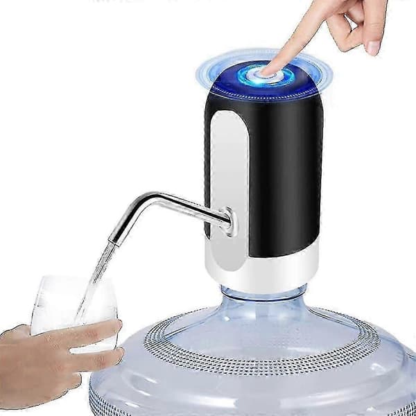 (Svart) Elektrisk vattenflaskpump Dispenser Trådlös Camping Dricksvattenkran