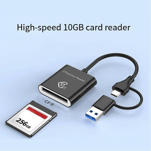 10 Gbps CFexpress Typ B Kortläsare Skrivare USB3.2 Gen2 USB-C CFe Kortläsare för Android Win XP/Vist