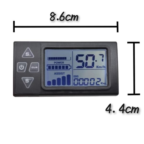24v/36v/48v S861 LCD Ebike Display Instrumentbräda För Elektrisk Cykel BLDC Kontroller Kontrollpanel (6pin) -gt