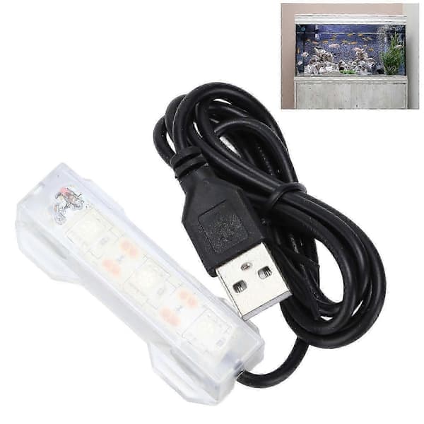 USB-laddning Plast Akvarium LED-ljus för Vattenväxter Landskap