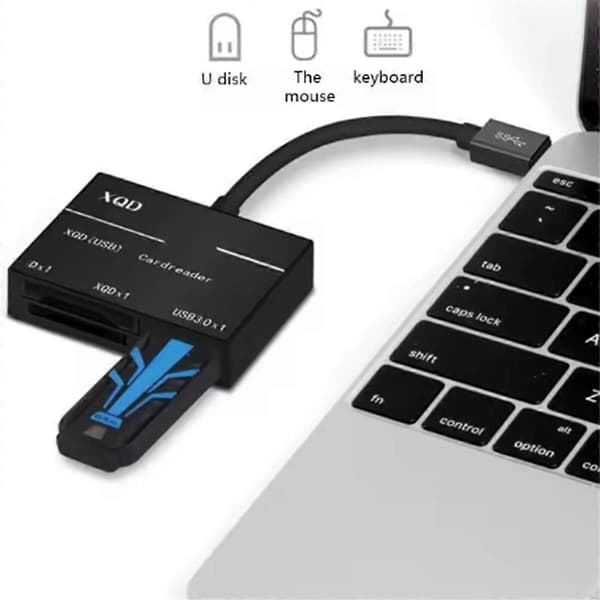 Typ-C till XQD/SD Höghastighetskortläsare USB3.0 Kamera Dator Kit Adapter