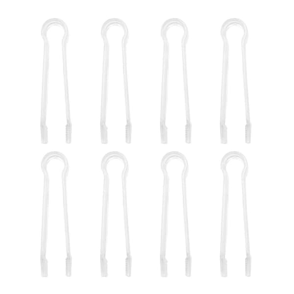 8 st Plast Buffé Serveringstänger Mini Serveringsredskap Tänger