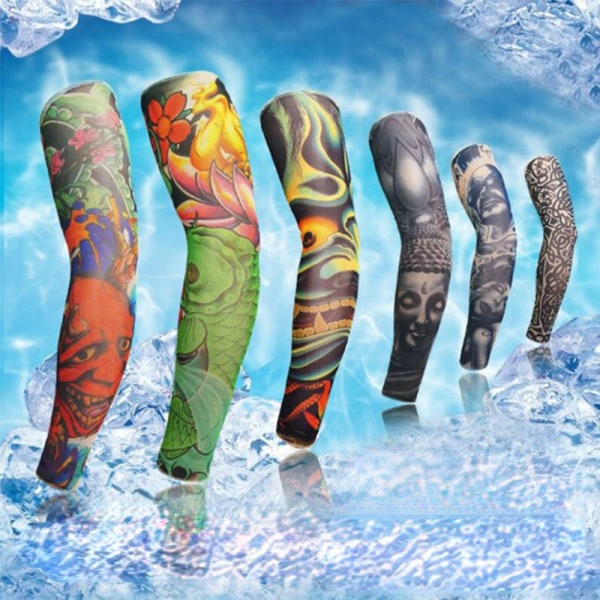 Outdoor Riding Ice Silk Tattoo Arm Sleeve Tatuering Ice Sleeve ts-116 l