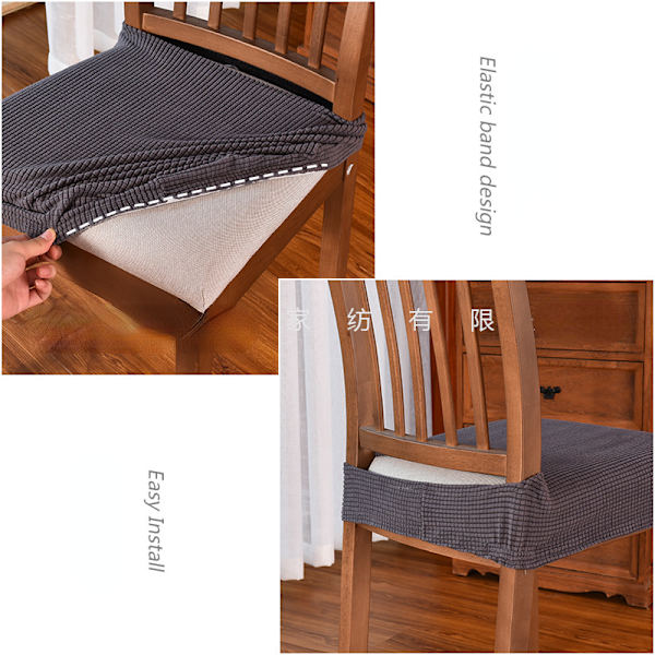 Kiinteäväriset pehmustetut joustavat fleece-tuolinpäällinen 咖啡 一件套