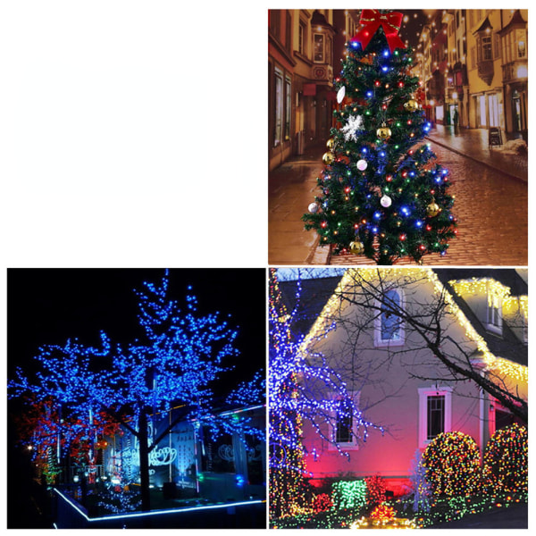 8-funktions Solar Light String Garden Light String Colored Lights 6.5米30灯暖白