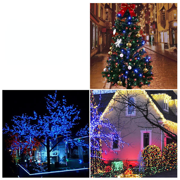 8-toimintoinen aurinkopaneelivaloketju Puutarhavaloketju Värilliset valot 7 m 50 light color