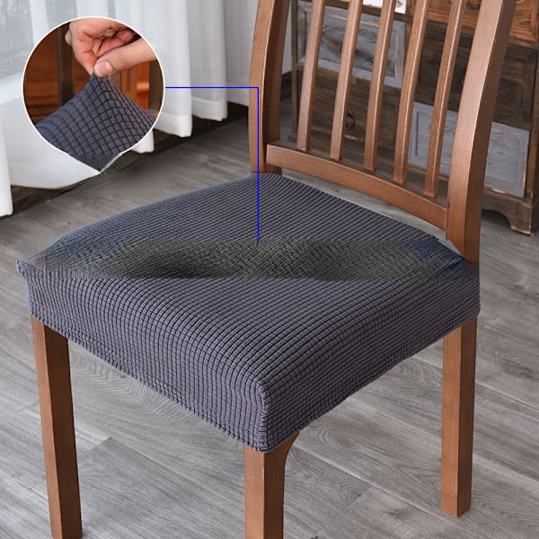 Kiinteäväriset pehmustetut joustavat fleece-tuolinpäällinen 咖啡 一件套