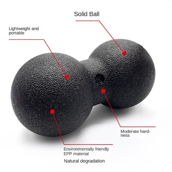 Epp Maapähkinä Fascia -pallo Hierontapallo Lihasten Rentoutuspallo 16*8cm白点双球