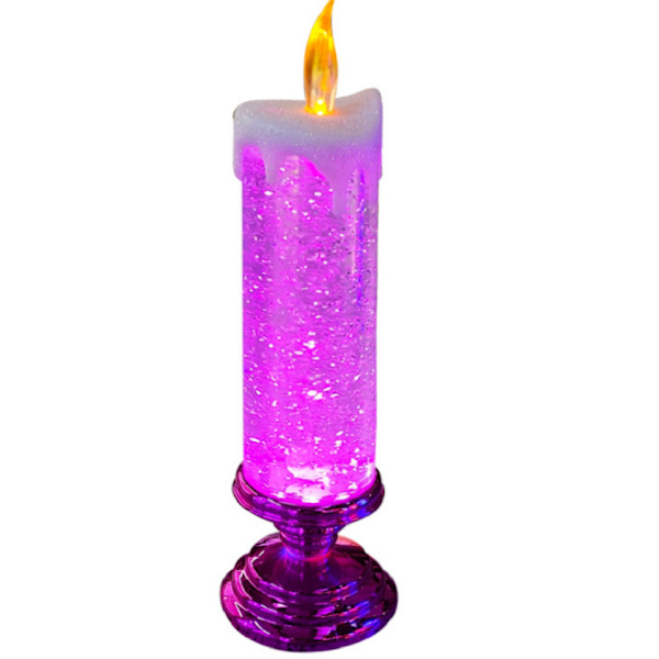 LED European Crafts Nightlight Färgglada drömkristallljus 玫红色