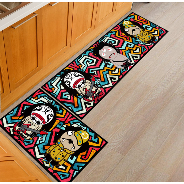 Köksmattor, sängmattor för sovrum kan maskintvättas. little devil 40 * 60+40 * 120cm two packs