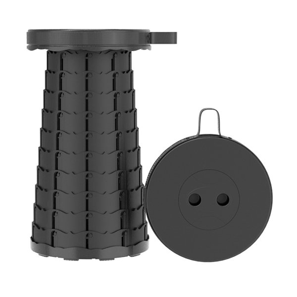 Bärbar utomhusfällbar teleskoppall Fiskepall S-Black