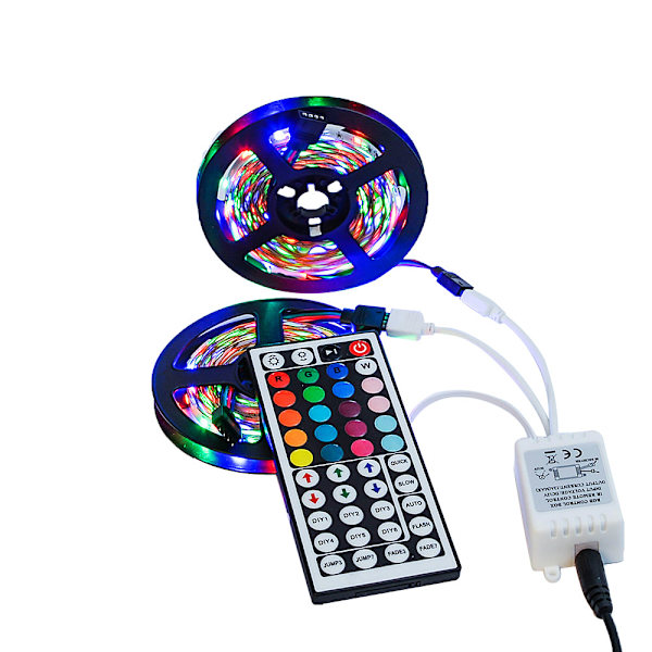LED-nauha, matalajännitteinen joustava pehmeä valovyö non-waterproof 2m lamp with+44 key