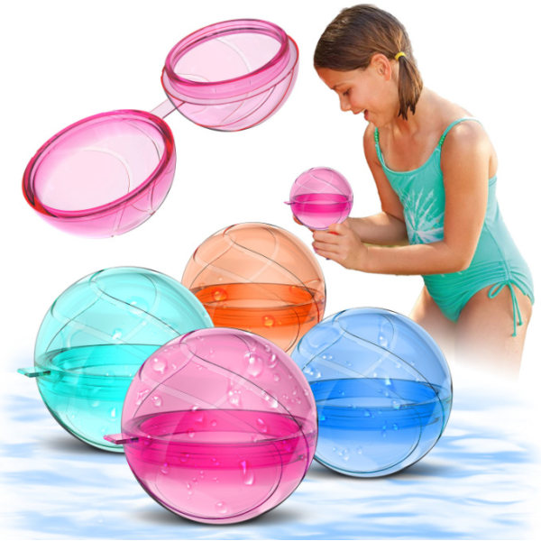 Silicon Rapid Water Injection Vesipallo Silicon Novelty Water Balloon Waterfall Ball Lelu red-6 for each pack