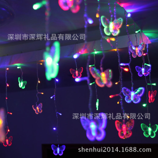 LED-valaisin riippuvalaisin häähuoneen koristevalot perhosvalo purple