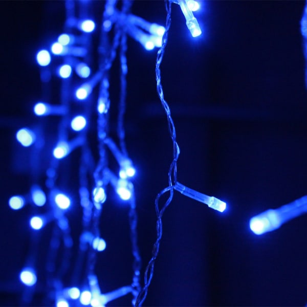 LED-lamppu 3,5 m aaltoileva jäätankolamppu String Star -verholamppu 蓝色