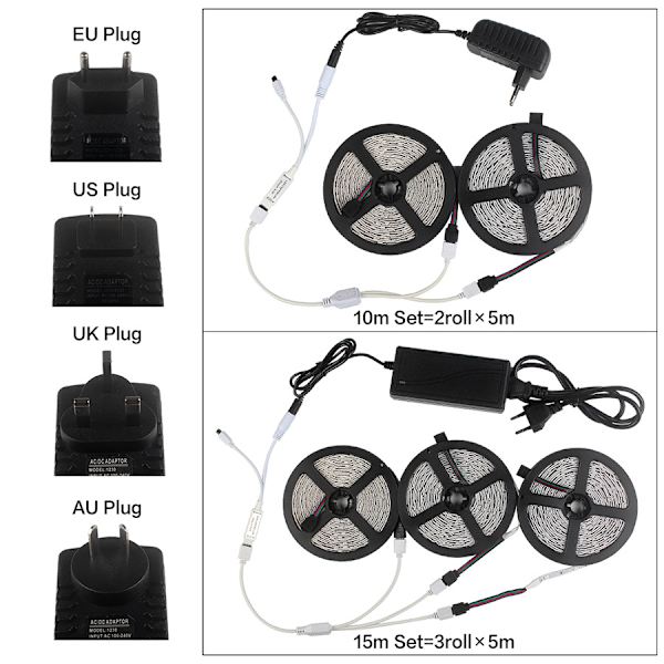 LED-nauha, matalajännitteinen joustava pehmeä valovyö non-waterproof 2m lamp with+44 key