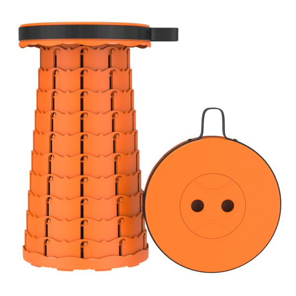 Bärbar utomhusfällbar teleskoppall Fiskepall S-Orange